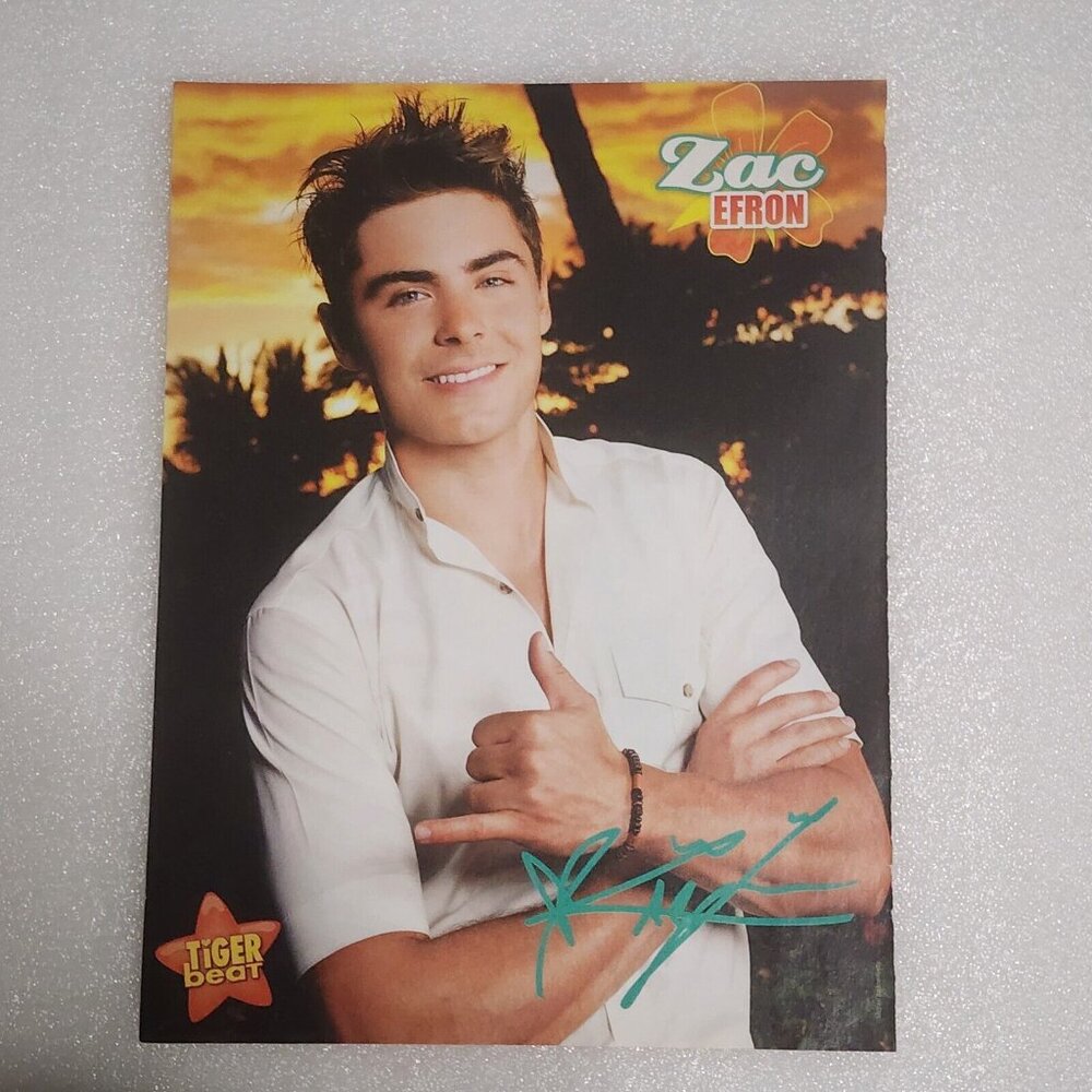 Zac Efron & Demi Lovato double-sided poster pinup clipping 8x10 2000s